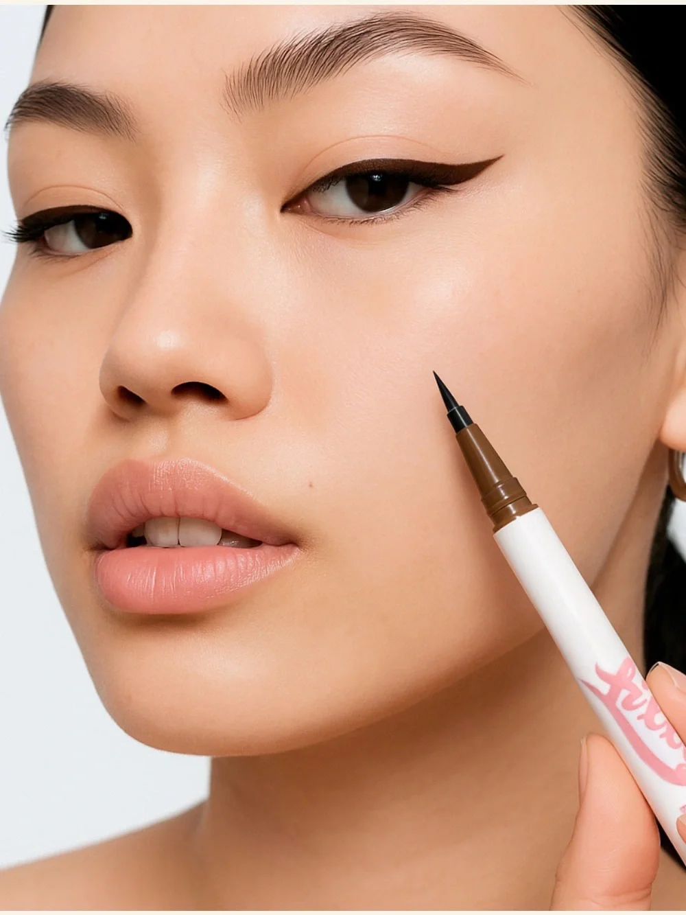 Peach C Fixxyliner 02 Brown Matte Eyeliner Pen Liquid Liner 0.02 oz
